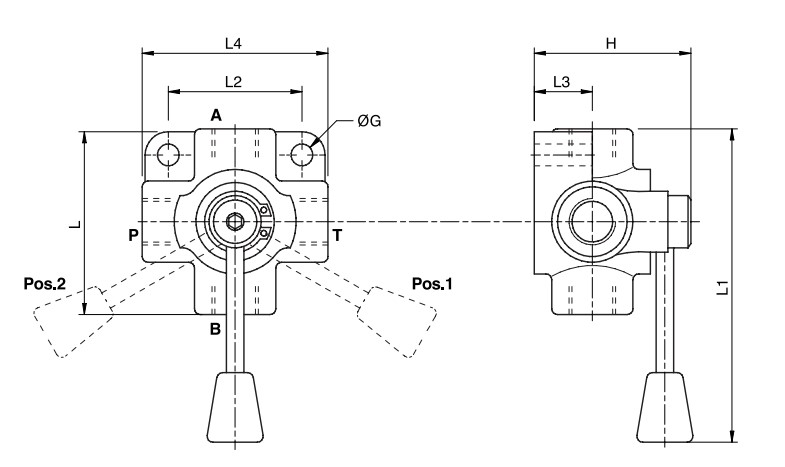 Hydraulic 4 Way, 3/8 BSP, Open Centre, Diverter Valve, IF 4 VIE